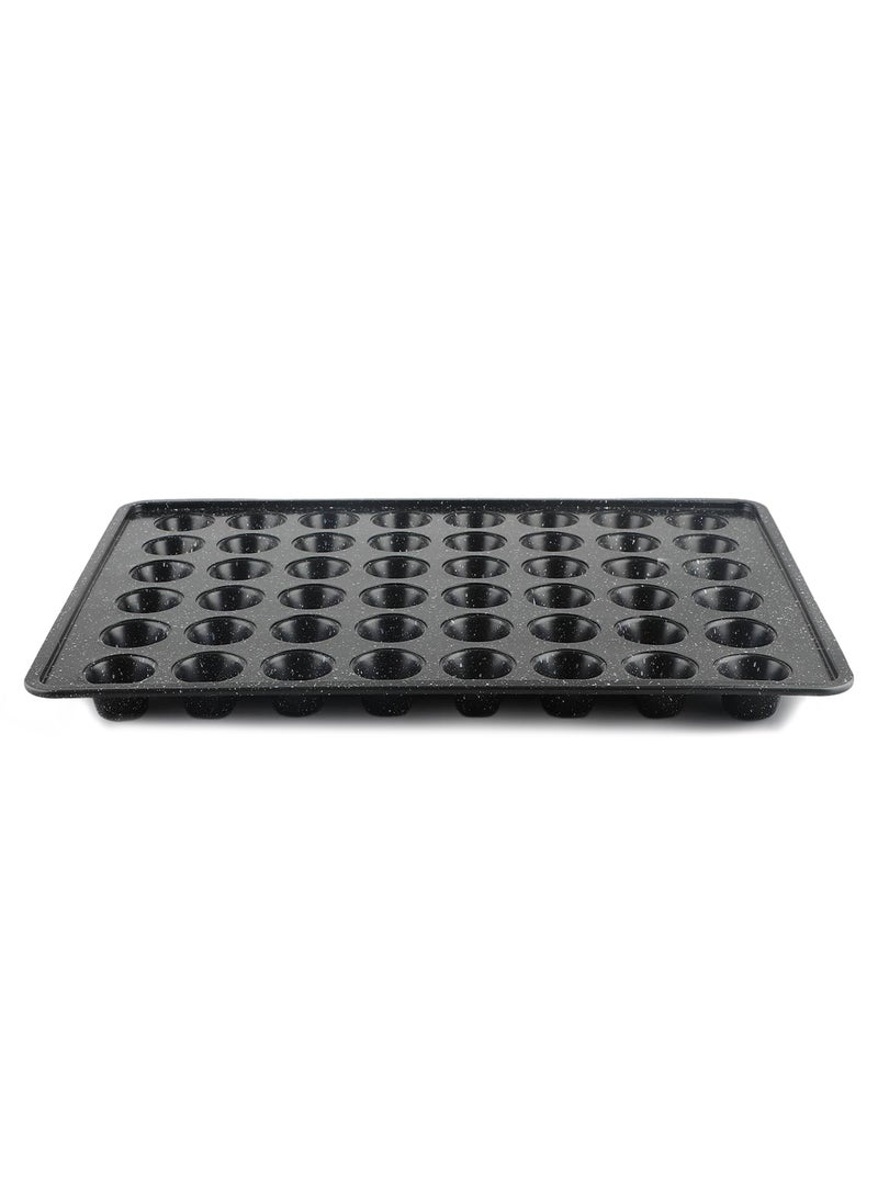 Life Smile Granite Nonstick 48 Cup Muffin Pan – 55×39×3 cm Carbon Steel Baking Tray, Oven Safe, Easy Clean - Image 1
